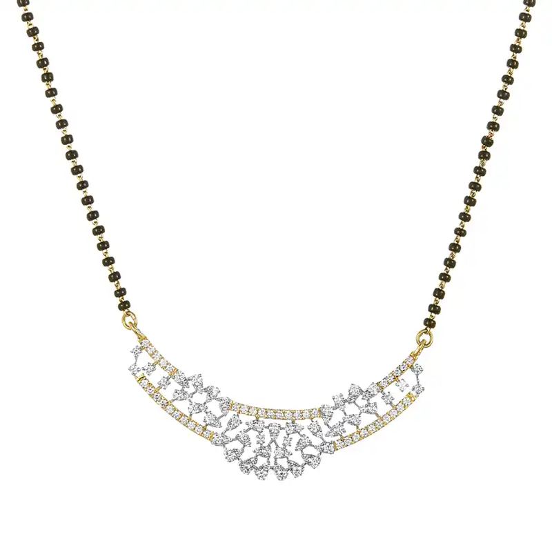 18K White and Yellow Gold and Diamond Mangalsutra